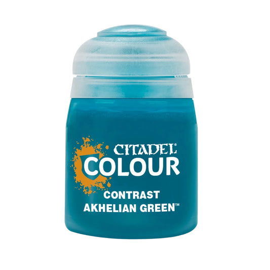 Akhelian Green 18ml Citadel Contrast - głęboki morski turkus farba akrylowa z automatycznym cieniowaniem do figurek Warhammer - Games Workshop
