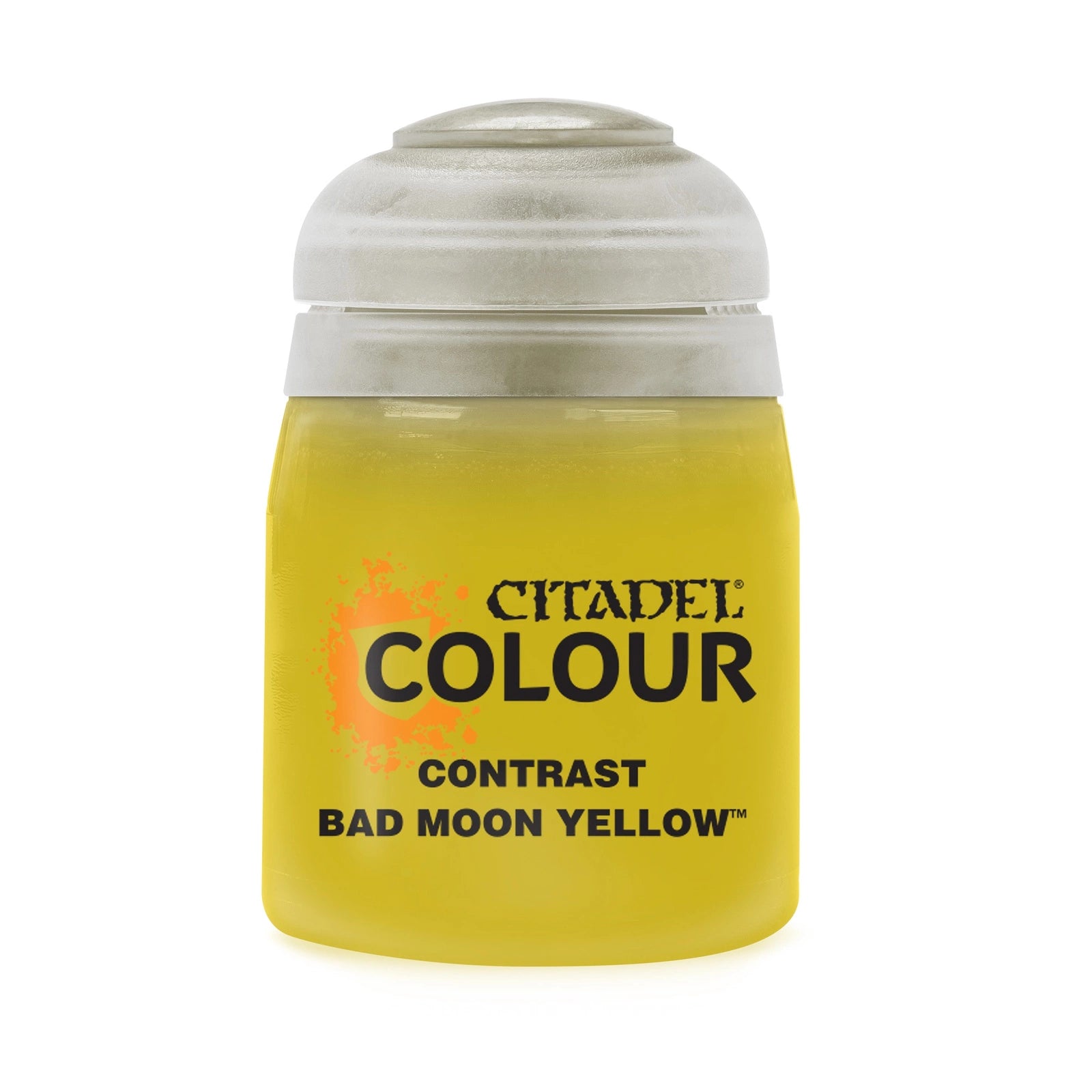 Bad Moon Yellow 18ml Citadel Contrast - jaskrawy czysty żółty farba akrylowa z automatycznym cieniowaniem do figurek Warhammer - Games Workshop
