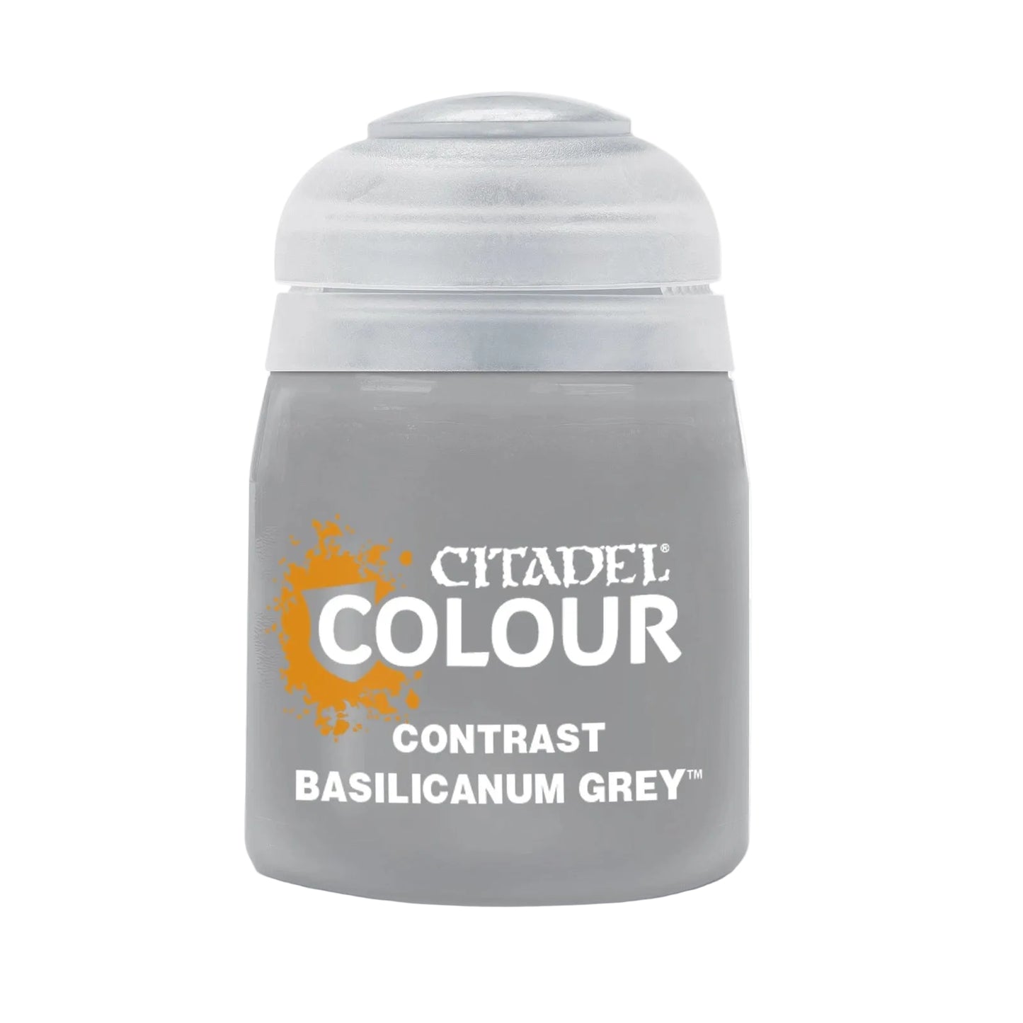 Basilicanum Grey 18ml Citadel Contrast - neutralny średni szary farba akrylowa z automatycznym cieniowaniem do figurek Warhammer - Games Workshop
