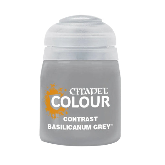 Basilicanum Grey 18ml Citadel Contrast - neutralny średni szary farba akrylowa z automatycznym cieniowaniem do figurek Warhammer - Games Workshop
