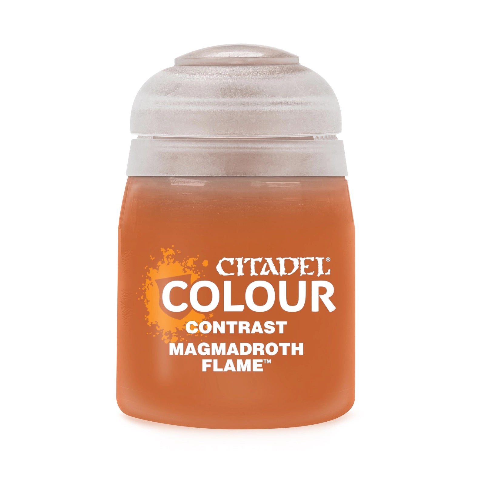 Magmadroth Flame 18ml Citadel Contrast - ognisty intensywny pomarańcz farba akrylowa z automatycznym cieniowaniem do figurek Warhammer - Games Workshop
