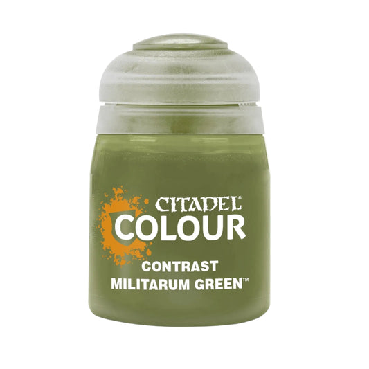 Militarum Green 18ml Citadel Contrast - wojskowy oliwkowy zielony farba akrylowa z automatycznym cieniowaniem do figurek Warhammer - Games Workshop
