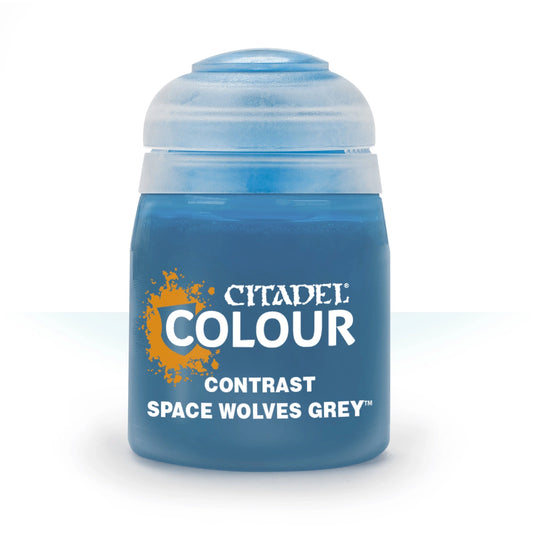 Space Wolves Grey 18ml Citadel Contrast - chłodny stalowy szary farba akrylowa z automatycznym cieniowaniem do figurek Warhammer - Games Workshop
