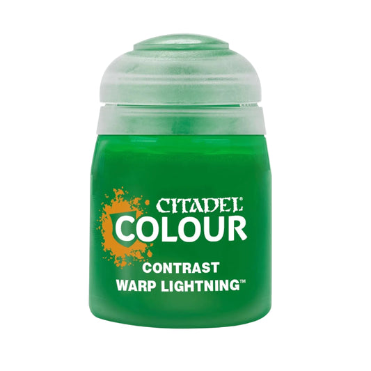 Warp Lightning 18ml Citadel Contrast - intensywna elektryzująca zieleń farba akrylowa z automatycznym cieniowaniem do figurek Warhammer - Games Workshop
