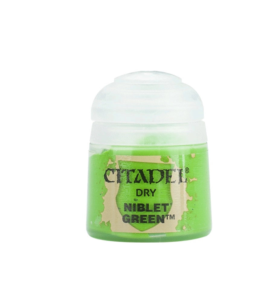 Niblet Green 12ml Citadel Dry - jaskrawy zielony farba akrylowa do drybrushing figurek Warhammer - Games Workshop
