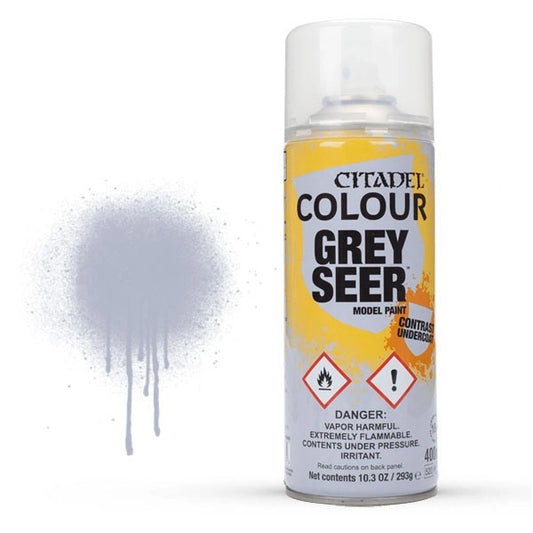 Grey Seer 400ml Citadel Spray z próbką koloru szarego - Games Workshop

