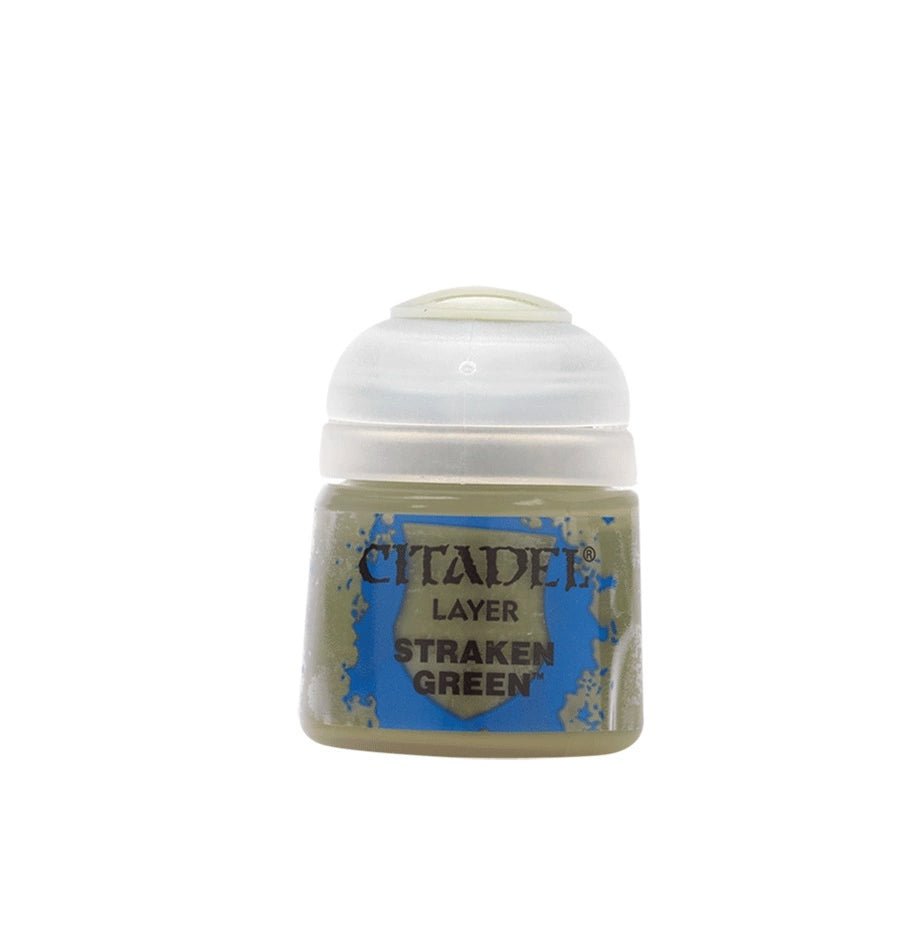 Straken Green 12ml Citadel Layer - ciemna oliwkowozielona farba akrylowa do figurek Warhammer - Games Workshop

