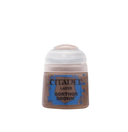 Gorthor Brown 12ml Citadel Layer - ziemisty brąz farba akrylowa do figurek Warhammer - Games Workshop
