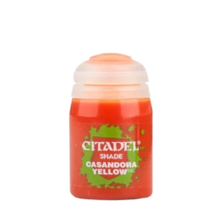 Casandora Yellow 18ml Citadel Shade - intensywny żółty odcień farby akrylowej do cieniowania figurek Warhammer - Games Workshop
