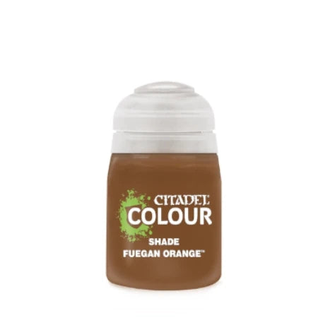 Fuegan Orange 18ml Citadel Shade - żywy pomarańczowy odcień farby akrylowej do cieniowania figurek Warhammer - Games Workshop
