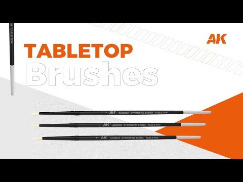 AK Interactive AKB102 Tabletop Brushes Set – zestaw 3 pędzli syntetycznych do malowania figurek tabletop
