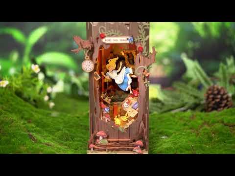 Oczaruj się TGB12e - Book Nook DIY okładka YouTube Rolife Fall Into Wonder A Curious Journey Begins Alicja w Krainie Czarów - Värvikas
