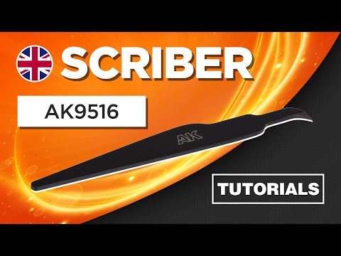 Scriber Stainless Steel 57 HRC - okładka tutorialu wideo AK9516, rysik w akcji na modelu | AK Interactive
