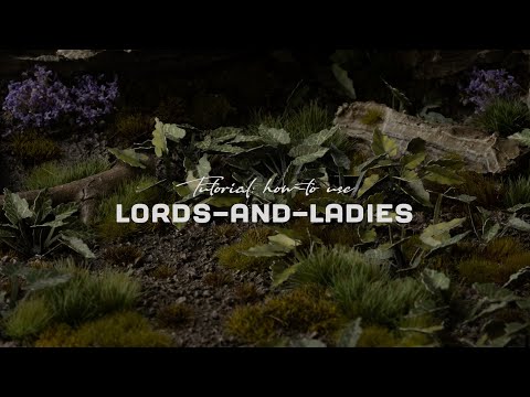 Lords-and-Ladies Laser Plants Gamers Grass - tutorial jak używać ciemnozielonych liści do podstawek miniatur - Gamers Grass
