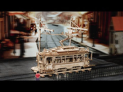 Tramwaj Classic City Tram - Mechaniczne Puzzle 3D DIY