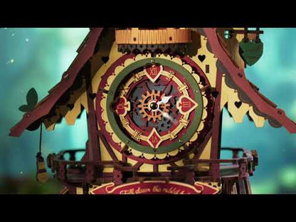 Zegar z Kukułką Cuckoo Clock - Mechaniczne Puzzle 3D DIY