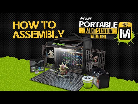 Green Stuff World – How to Assembly Portable Paint Station M – instrukcja montażu stacji malowania figurek krok po kroku
