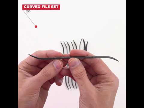 Set of 10 Curved Files - Vallejo - film prezentacyjny T03003 zestaw 10 zakrzywionych pilników igłowych