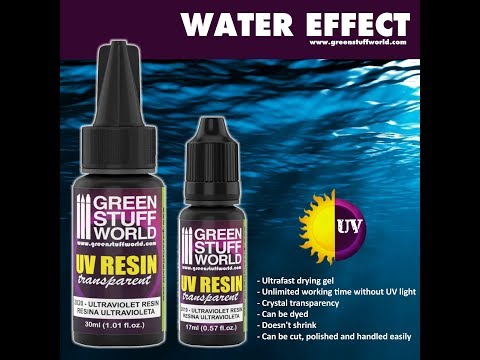 UV Resin Lime Fluor 30ml Green Stuff World – okładka filmu Water effect using Green Stuff World ultraviolet resin
