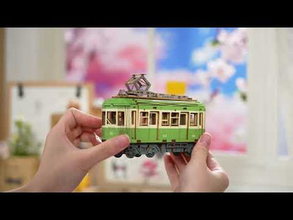 Tramwaj Sakura Journey - Puzzle 3D z LED