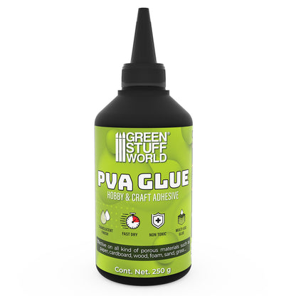PVA Glue 250g Green Stuff World - klej polioctanowy do modeli, dioram i rękodzieła w butelce z precyzyjną końcówką