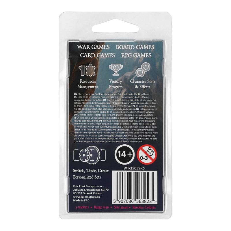Trackers Counters Range 0-59 25mm WT-25059R5 – tył opakowania z informacjami o zastosowaniu Epic Loot Box

