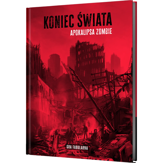 Koniec Świata: Apokalipsa Zombie – okładka podręcznika gry fabularnej, twarda oprawa, Rebel
