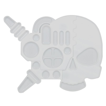 Servo-Skull Palette Citadel – paleta malarska w kształcie czaszki servo z Warhammer 40K widok frontu
