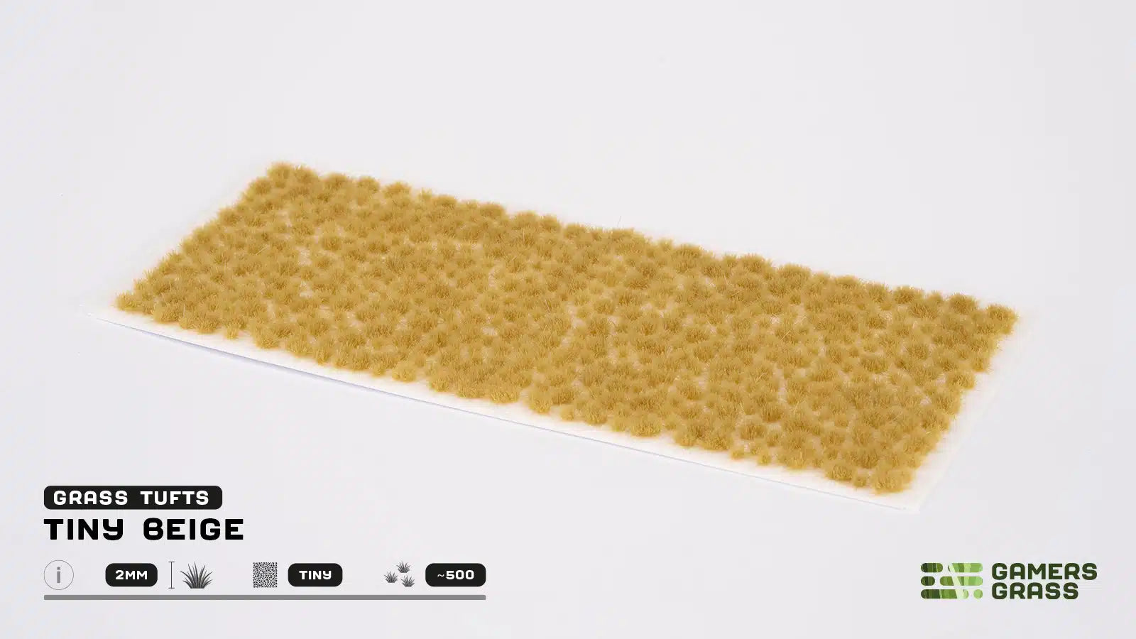 Tiny Beige Grass Tufts Gamers Grass - tufty 2mm arkusz Tiny 500 sztuk suchy beż - Gamers Grass