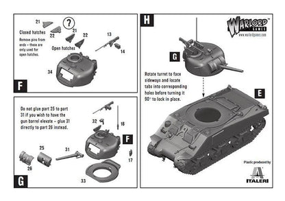 Instrukcja montażu M4 Sherman strona 2 - wieża i działo 75mm