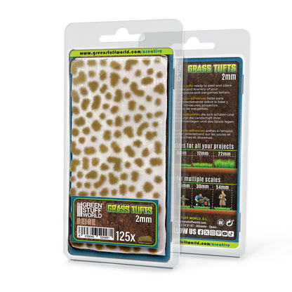Beige Grass Tufts GSW - tufty 2mm Wyschnięta Trawa do podstawek miniatur - Greenstuff World
