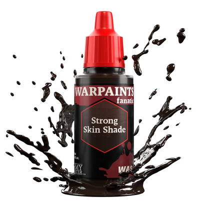 Strong Skin Shade 18ml WP3214P Warpaints Fanatic Wash The Army Painter – ciemny wash akrylowy do głębokiego cieniowania karnacji figurek
