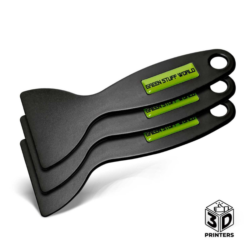 Black Plastic Spatulas x3 - zestaw 3 szpatułek do drukarki 3D | Green Stuff World
