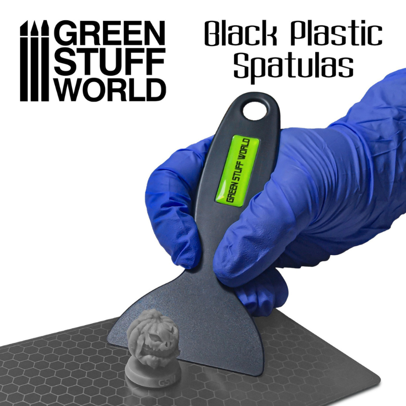 Black Plastic Spatulas - szpatułka w użyciu przy usuwaniu wydruku 3D | Green Stuff World
