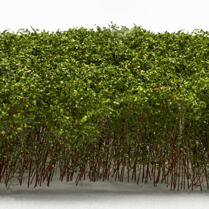 Tall Shrubbery Light Green GSW - zbliżenie na gęste jasnozielone krzewy miniaturowe z syntetycznymi łodygami i liśćmi do dioram