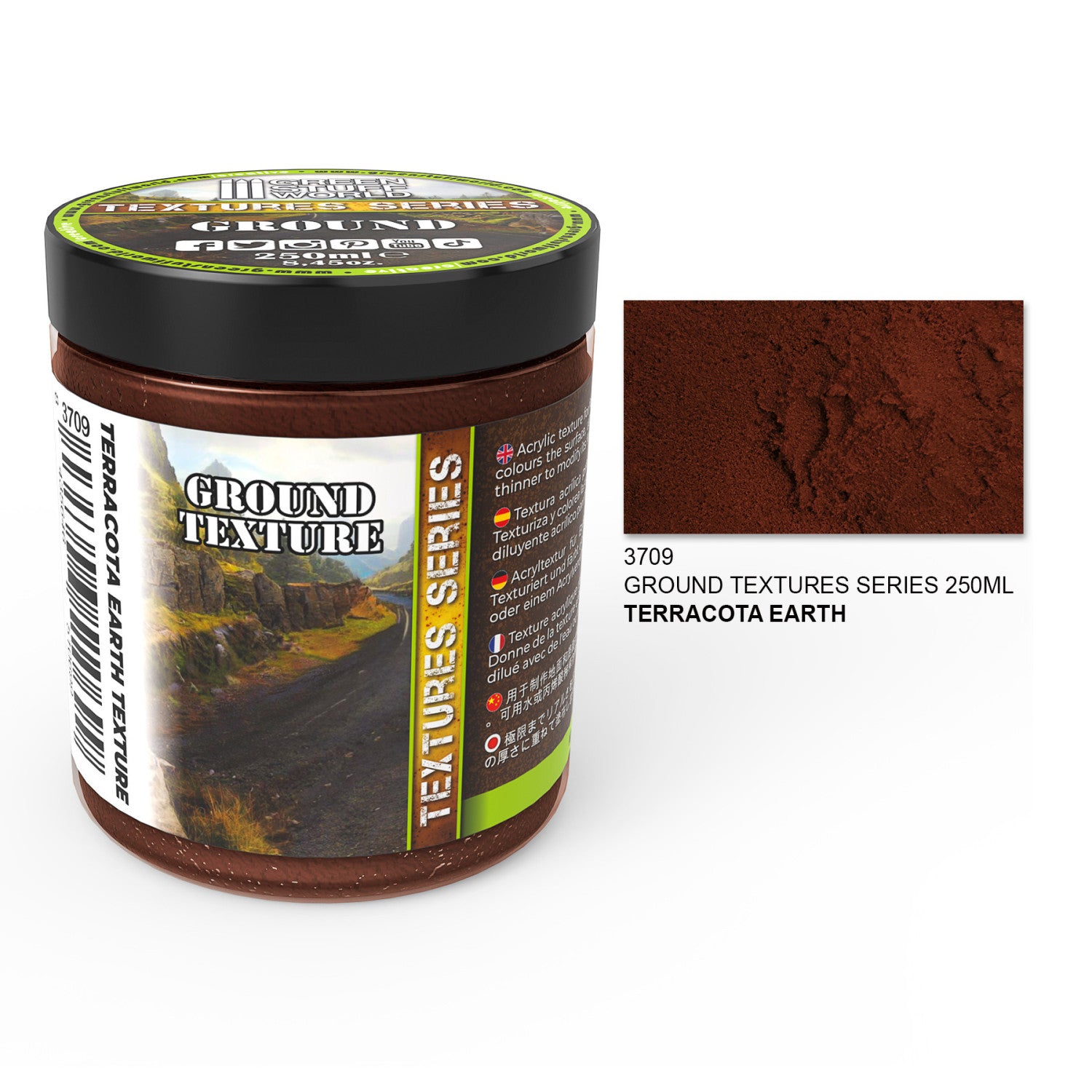 Ground Textures Terracota Earth 250ml Green Stuff World - akrylowa pasta teksturująca do efektu gliniastej ziemi na dioramach i podstawkach miniatur