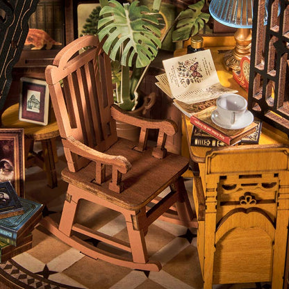 Cicha Pracownia Silent Corner Study Rolife TGE02 – pudełko zestawu Booknook and Wonderland: 196 el., LED, 14+, poziom Intermediate, przód i tył