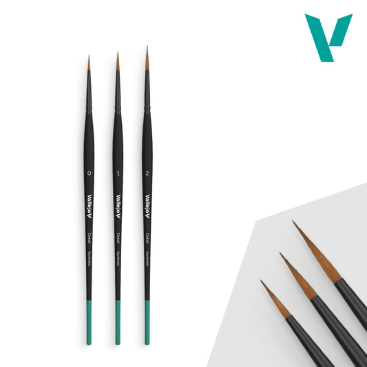 Vallejo Design Set B01991 - 3 pędzle okrągłe rozmiar 0 1 2 do malowania figurek i modeli - Pro Modeler Vallejo

