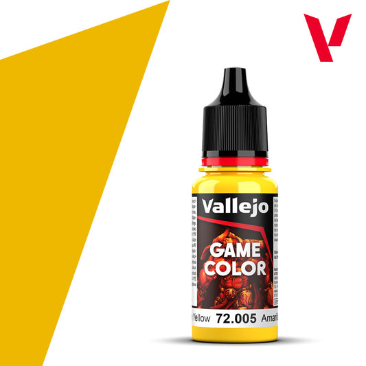 Vallejo Game Color Moon Yellow 72.005 - intensywnie żółta farba akrylowa 18ml do malowania figurek fantasy - Vallejo