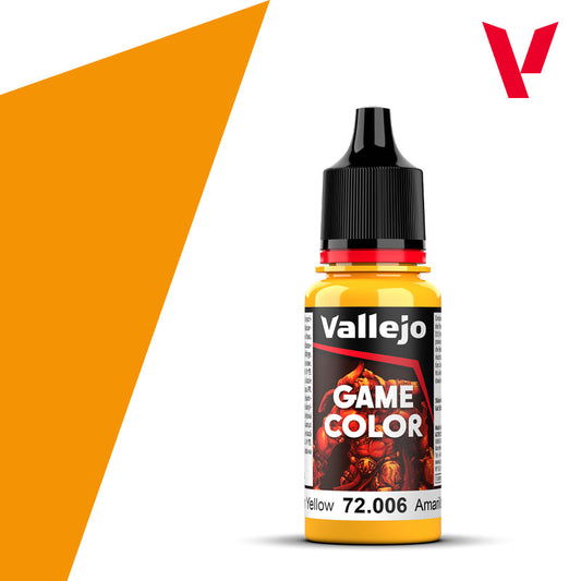 Vallejo Game Color Sun Yellow 72.006 - ciepłożółta farba akrylowa 18ml do malowania figurek fantasy - Vallejo