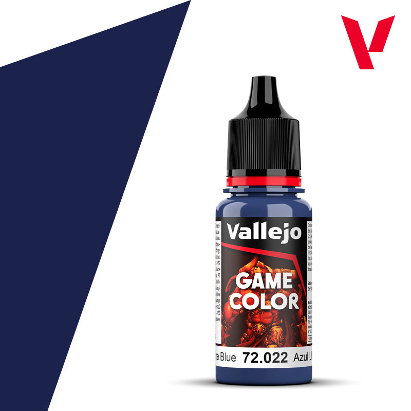 Vallejo Game Color Ultramarine Blue 72.022 - intensywnie niebieska farba akrylowa 18ml do malowania figurek fantasy - Vallejo