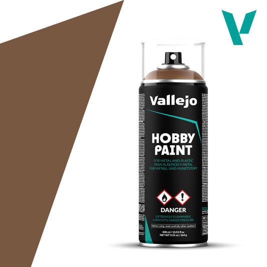 `Vallejo Hobby Paint Beasty Brown 28.019 - ciepła ziemisto-brązowa farba w sprayu 400ml do malowania bestii i figurek fantasy z plastiku i metalu - Vallejo`