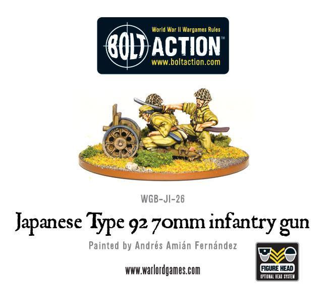 Japanese Type 92 70mm Infantry Gun Bolt Action 28mm - pudełko produktu widok z przodu, WGB-JI-26