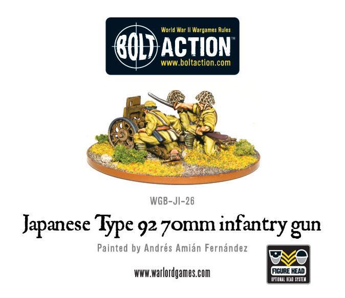 Japanese Type 92 70mm Infantry Gun Bolt Action 28mm - pudełko produktu widok z boku, WGB-JI-26
