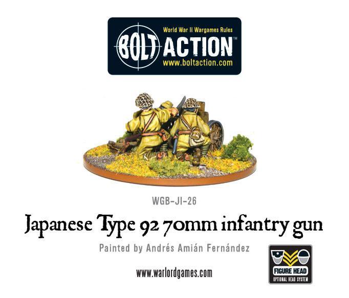 Japanese Type 92 70mm Infantry Gun Bolt Action 28mm - pudełko produktu widok z tyłu, WGB-JI-26