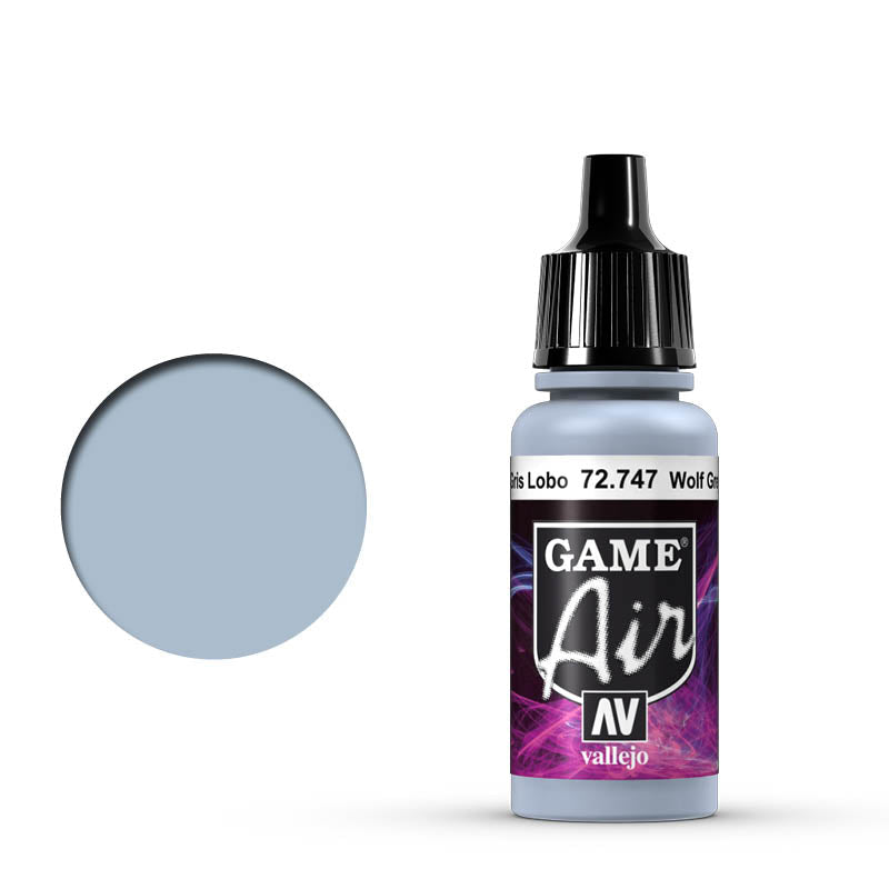 Vallejo Game Air Wolf Grey 72.747 - jasna niebiesko-szara farba akrylowa 17ml do aerografu do malowania figurek i miniatur fantasy - Vallejo