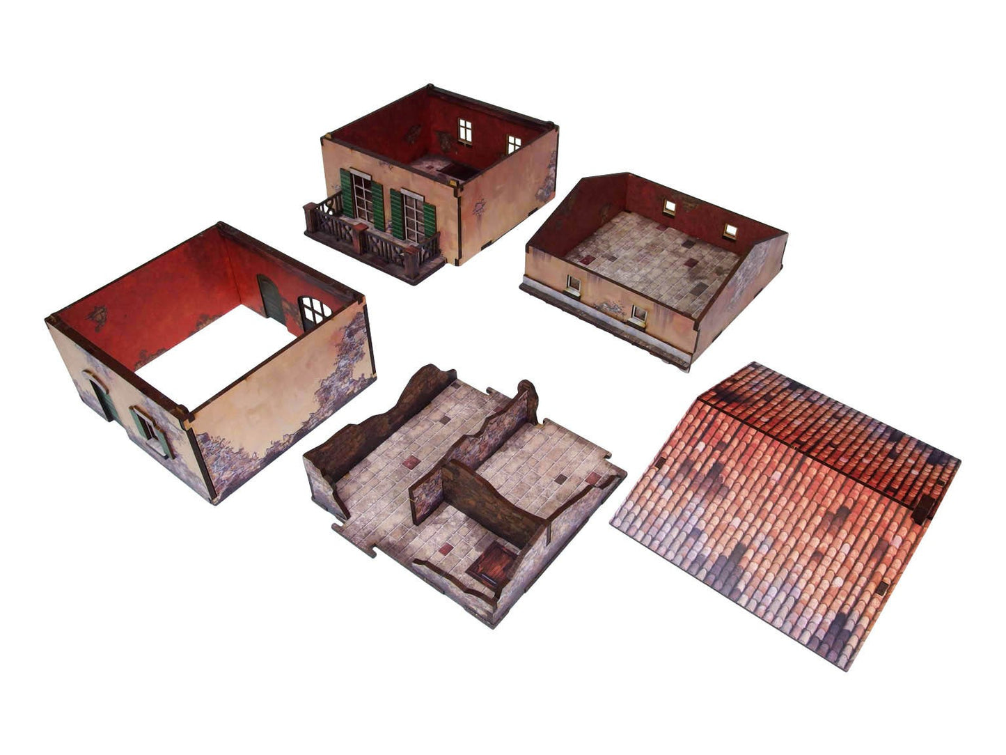 WW2 Italy Balcony House (1) PREPAINTED – Dom z Balkonem | Bolt Action
