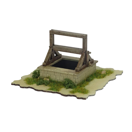 The Alamo Well A038 28mm MDF - Studnia Alamo - pomalowany model na płytce TTS 100x100mm Sarissa Precision
