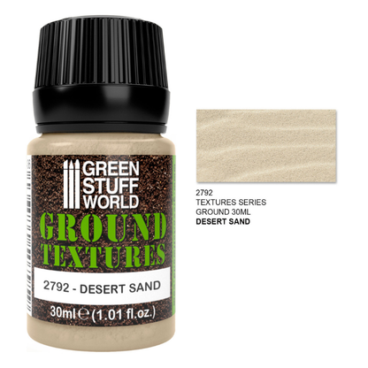 Green Stuff World Ground Textures Desert Sand 30ml – widok ogólny słoiczka akrylowej pasty teksturowej do podstawek figurek tabletop i dioram
