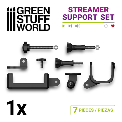 Streamer Support Set for Arch LED Lamp - Green Stuff World - 7 elementów zestawu na białym tle